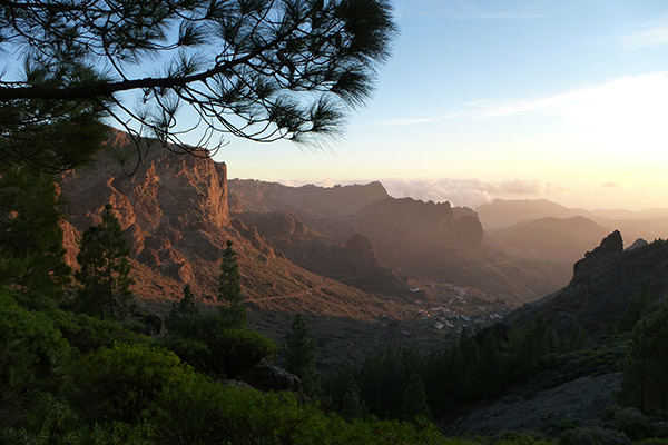 Sunset in the mountains